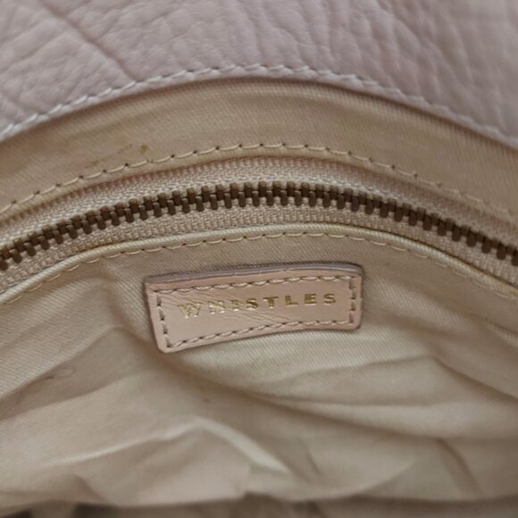 Whistles leather cream crossbody bag - Picture 9 of 13